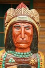 4  Cigar Store Indian Chief 4 Ft Wooden Sculpture By Native Amer Frank Gallagher