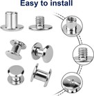 100 Sets Chicago Screws Rivets 7 20  5 Colors For Diy Leather Craft Belt Repair
