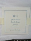 Pottery Barn Baby Kids Penelope Crib Skirt Nursery Pink Stripes Brown Trim  6323