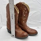 Vintage Acme Child s Leather Cowboy Boots 1980s Tan
