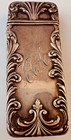 2 Color Gold Sterling Applied Flowers Vesta Case Match Safe Art Nouveau Gorgeous