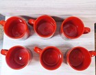 Waechtersbach Germany Christmas Tree Red Coffee Mug Set Of 6
