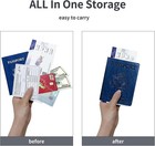 Rfid Blocking Leather Passport Holder Wallet Case For Travel - Navy Blue