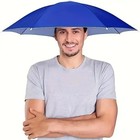 Hands Free Head Umbrella Hat Folding Sunshade Cap Windproof Outdoor Fishing