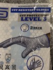 2 Pair Stark Cut Resistant Gloves Food Grade Level 5 Protection  Safety Cutting