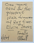 Elvin Jones Early Jazz Greats  extra  Card Signed Albert Goldman - 36 Cards  82