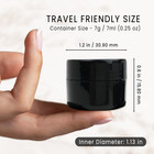 12 Pieces 7g 7ml Black Thick Cosmetic Sample Container Jars With Lid Bpa Free