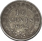 1942 Newfoundland 10 Cents - Lot C34