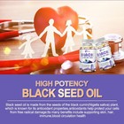 120 Black Seed Oil Capsule - 100  Pure Organic Cold Pressed Cumin Nigella Sativa