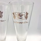 Vintage Miller High Life The Champagne Of Beers Pilsner Glasses Set Of 4