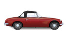 Convertible Top Fits 1971-1980 Mgb W 3 Zipper Plastic Windows Crush Grain Black