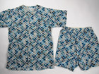 Vtg 1960s Mens 2pc Pajama Shirt Shorts Cabana Set Hollywood Vlv Mod Sz B 50s 60s