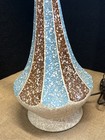 Vintage Mid-century Modern Ceramic And Teak Wood Lamp