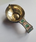 Antique Russian  Nicholas Alexeiv Silver Cloisonne Enamal Kvosh