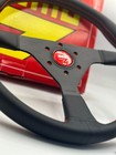 New Momo Monte Carlo 350mm Leather Steering Wheel Red Horn Red Stitch