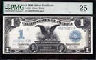 Very Nice Bold   Crisp Vf  1899  1  black Eagle  Silver Cert   Pmg 25  82767a