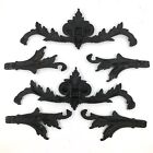 Antique Cast Iron Art Deco Curtain Rod Brackets Finials Side Stay Holds Deco Lot