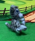 Mini Needle Felted Grey Tabby Cat