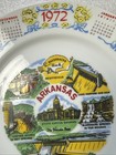 1972 Arkansas Collector Souvenir Plate  6 Landmarks   Razorbacks U  Of A  Logo