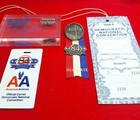 1984 Democratic National Convention Delegate Collection W  Badge   Pass 