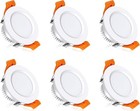  2 Inch Led Recessed Lighting  Downlight Dimmable 6 Pack Daylight White white