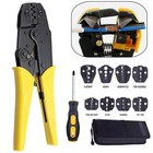 Ratchet Crimper Plier Crimping Tool Cable Wire Electrical Terminals Kit Set Us