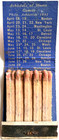 1941 Philadelphia Athletics Schedule Matchbook Full Unstruck Shibe Park Vintage