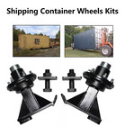 6x 5 5 Lug Superior Shipping Container Wheels Bolt-on Spindle Kit With Handle
