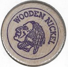 Souvenir Of South Carolina  Token  Indian Head  purple  Wooden Nickel