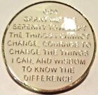 White Red Alcoholics Anonymous 1 Year Aa Gold Medallion Token Chip Sobriety 