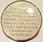 White Sparkle Alcoholics Anonymous 8  Year Aa Medallion Coin Token Chip Sobriety