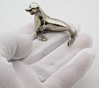 Vintage Italian Handmade Genuine Silver 800 Barking Seal Figurine Miniature