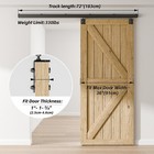 4ft-12ft Box Rail Heavy Duty Sliding Barn Doorhardware Track Kit wall Mount
