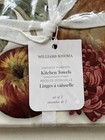Williams Sonoma Retired Fall Harvest Pumpkin Oven Mitt And Kitchen Towel Set Nos
