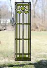 10  X 35 25  Handcrafted Stained Glass Window Panel Ginkgo Leaf 