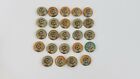 Railway Railroad Train Union Pinback Button Pins Original Vintage 1940 Lot Of 24