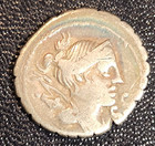 Roman Republic- Claudius Nero Ar Serrate Denarius  79 Bc  Claudia - Light Toning