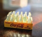 Vintage Coca Cola Bottles In Crate Mineature