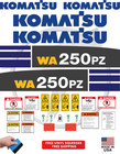 Fits Komatsu Wa 250pz Decal Kit Wheel Loader Stickers     3m Vinyl     Free Shipping