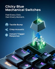 Mechanical Gaming Keyboard With Blue Switch  104-key Full Size Rgb Backlit Wired