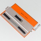 New Rare Hermes Gourmette Metal Double Tour Black Leather Apple Watch Band 41mm