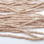 22  White Red Striped Venetian Glass Seed Beads Old Tribal Vintage African Trade