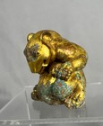 Chinese Antique Bronze Bear   Han Period   H 3 3 4 In