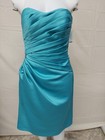 Morilee  Size9 10 Lt Turqoise  Pleated Torso kneelenth   Sheath Bridesmaid Dress