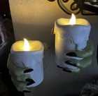 Martha Stewart Witch Hand Candle Holders Hanging Led Wall Sconce Halloween Set 2