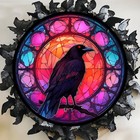 Glass Panel Wall Art Decors Stained Glass Window Hanging Sun Catchers Decors