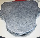 Vintage Vanity Grooming Set Gold Tone Enamel Floral Mirror Brush Comb Powder Jar