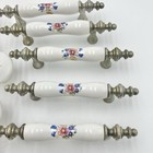 Vtg Set 16 Porcelain Floral Drawer Pulls   Knobs     Cottagecore Shabby Chic