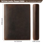 Leather Passport Holder Rfid Blocking Passport Travel Wallet Cover Case For M   