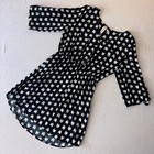 Mimi Chica Black Cat Face Print Button Front Rayon Dress Large